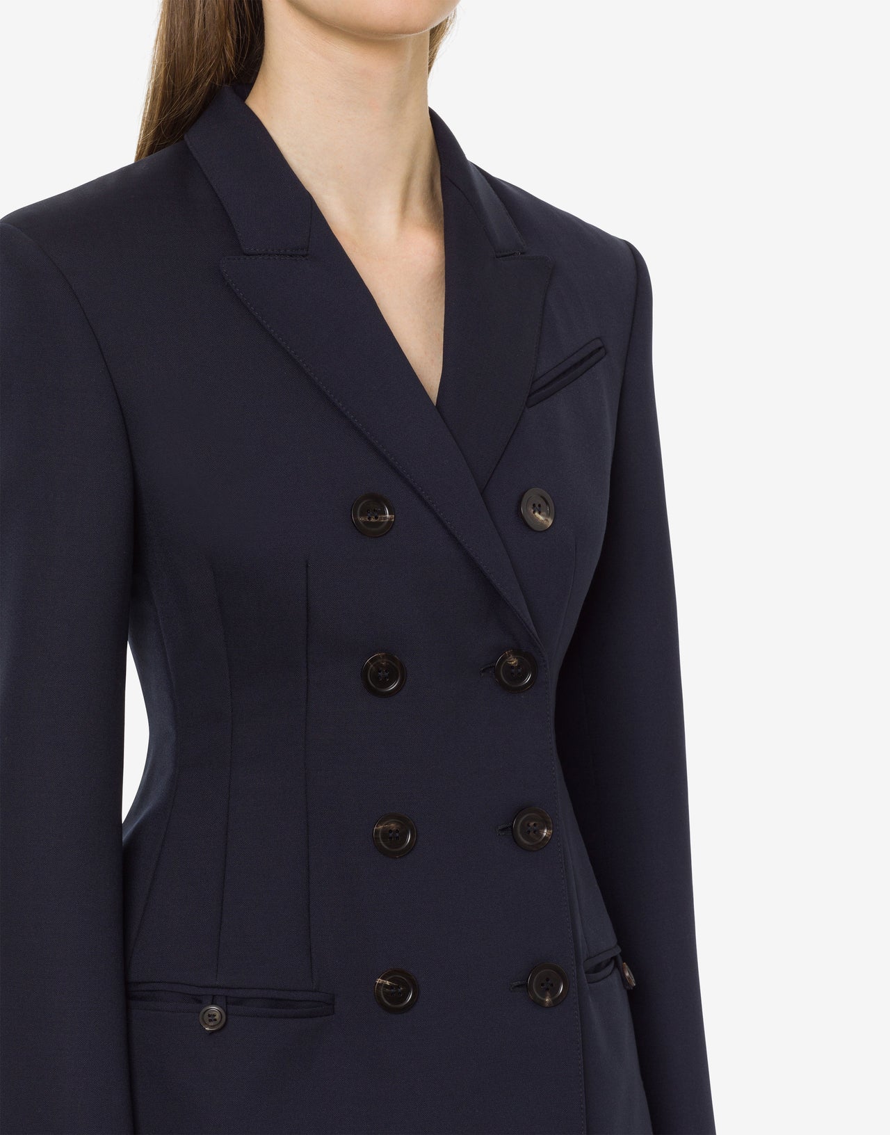 Veste croisée en laine légère stretch