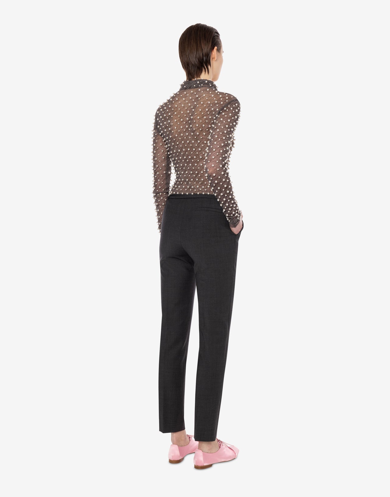 Pantalon droit en laine fresco