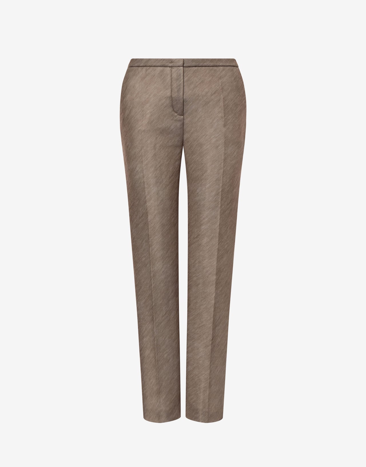 Pantalon droit en cuir nappa imprimé