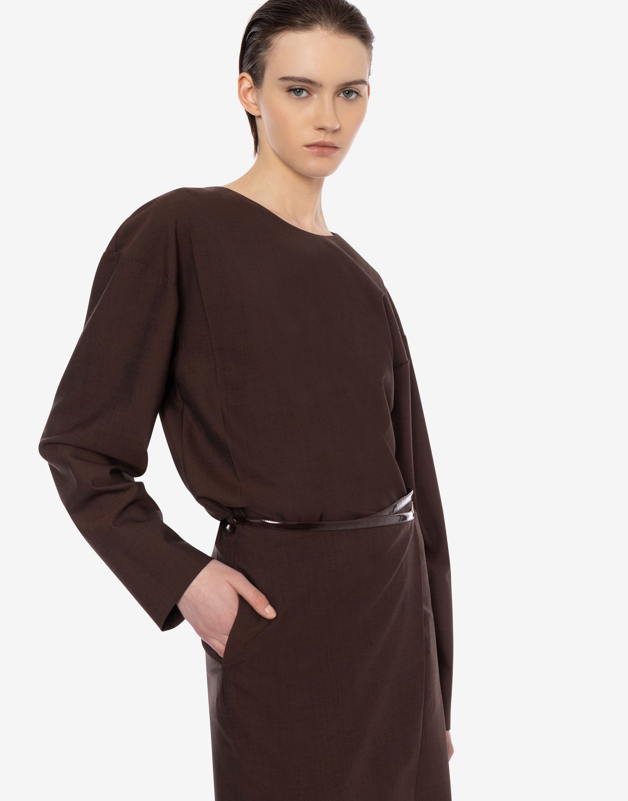 Cool wool wrap dress