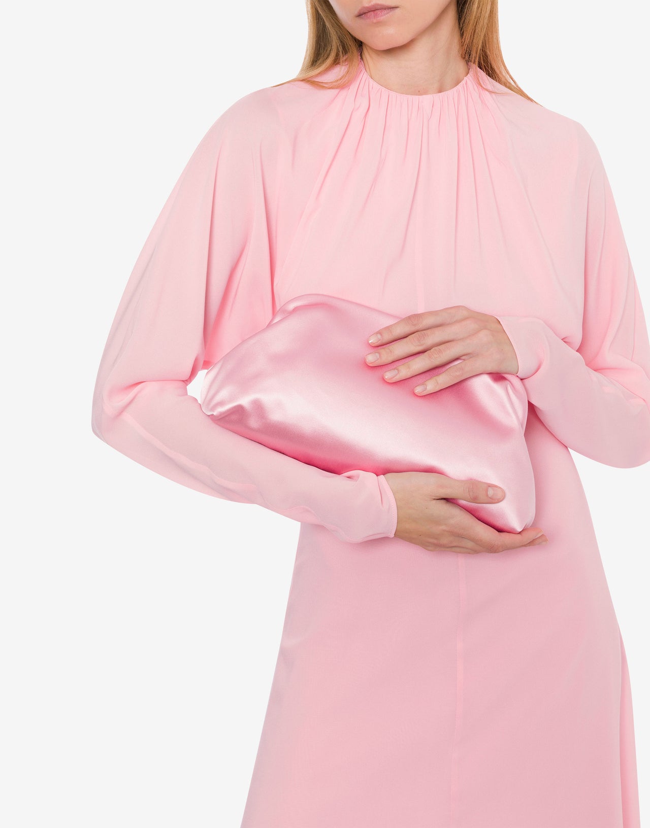 'Lauren' clutch in medium, made from duchess satin