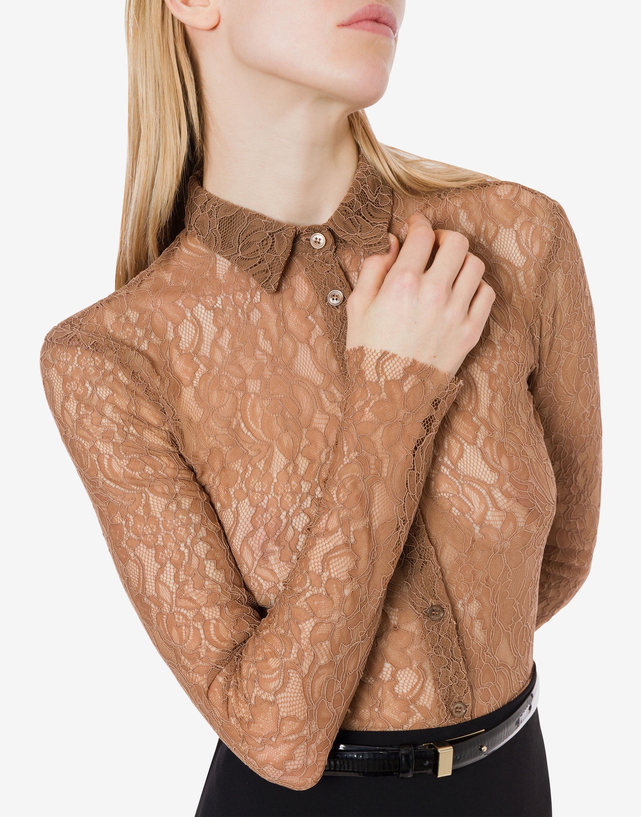 Stretch lace shirt