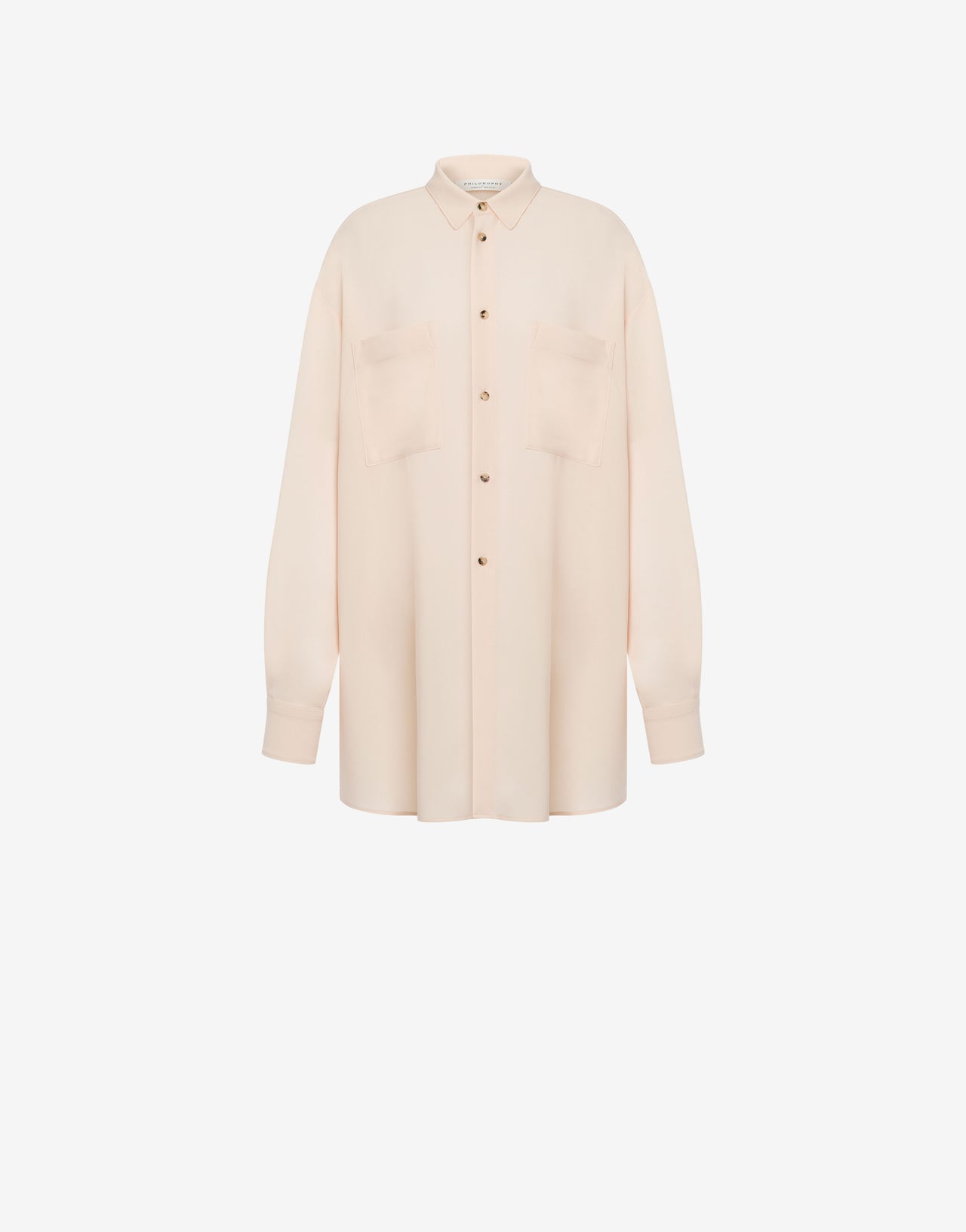 Oversized shirt in lightweight crêpe