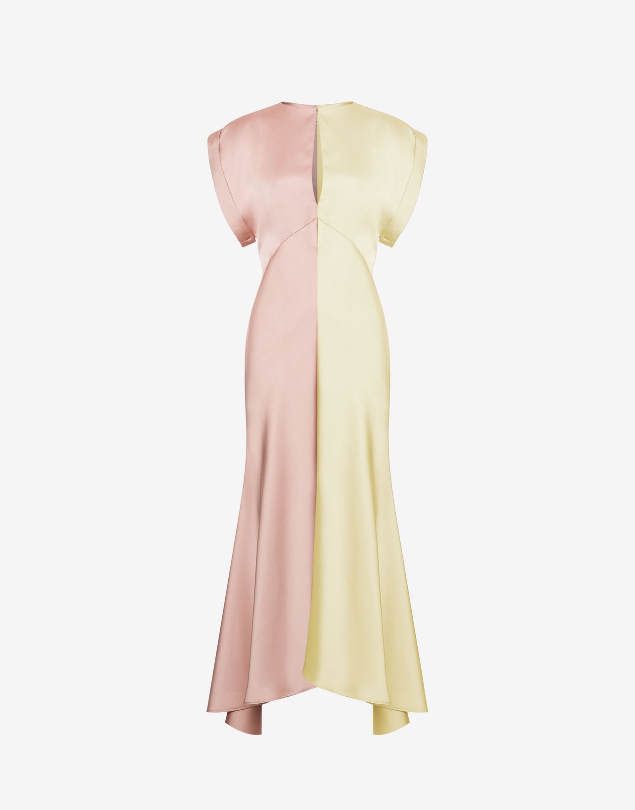 Two-tone satin dress