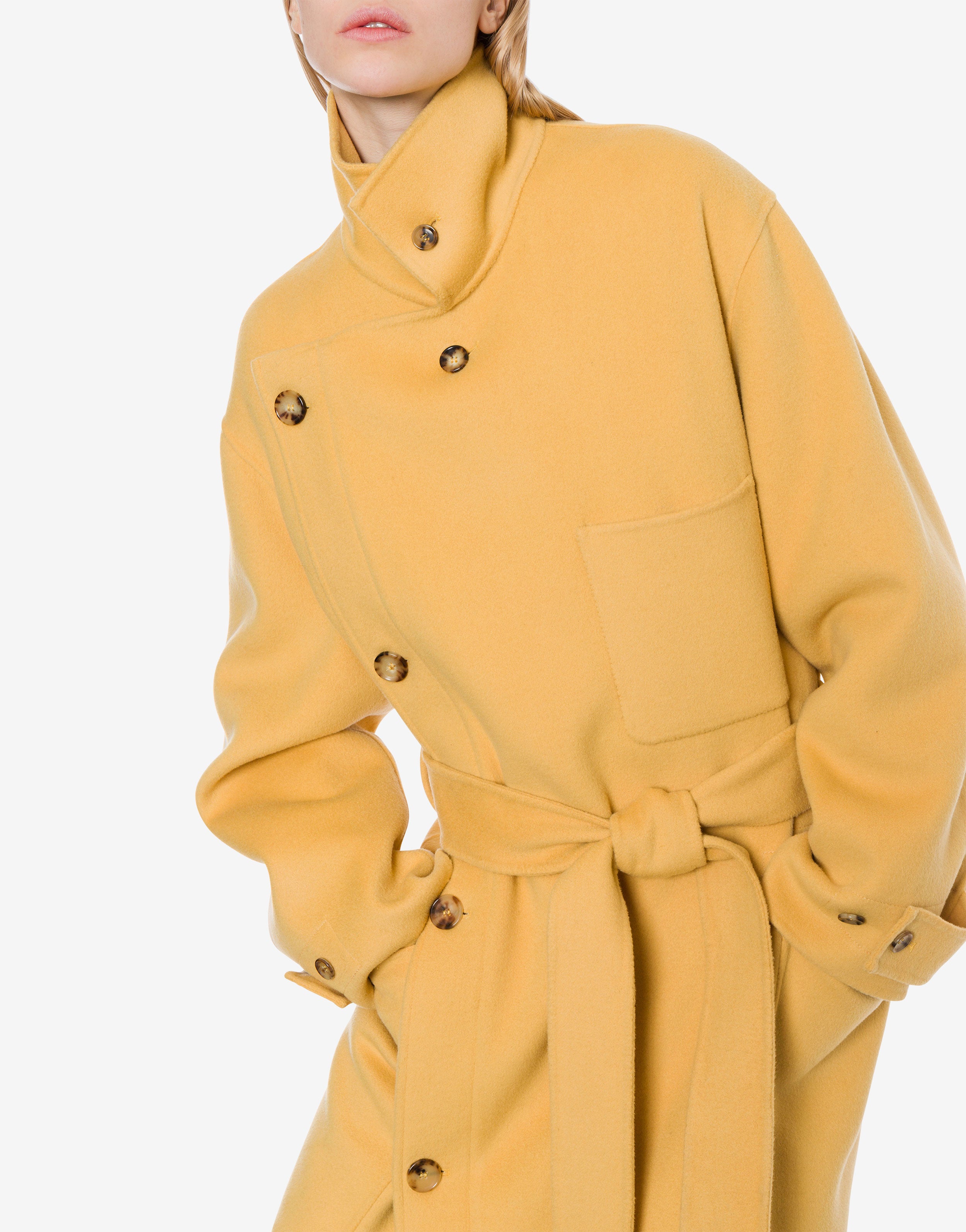 Yellow and burgundy coat sales