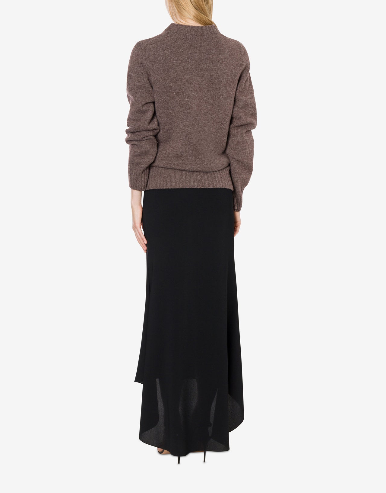 Wool and cashmere blend jumper with piercing-ball