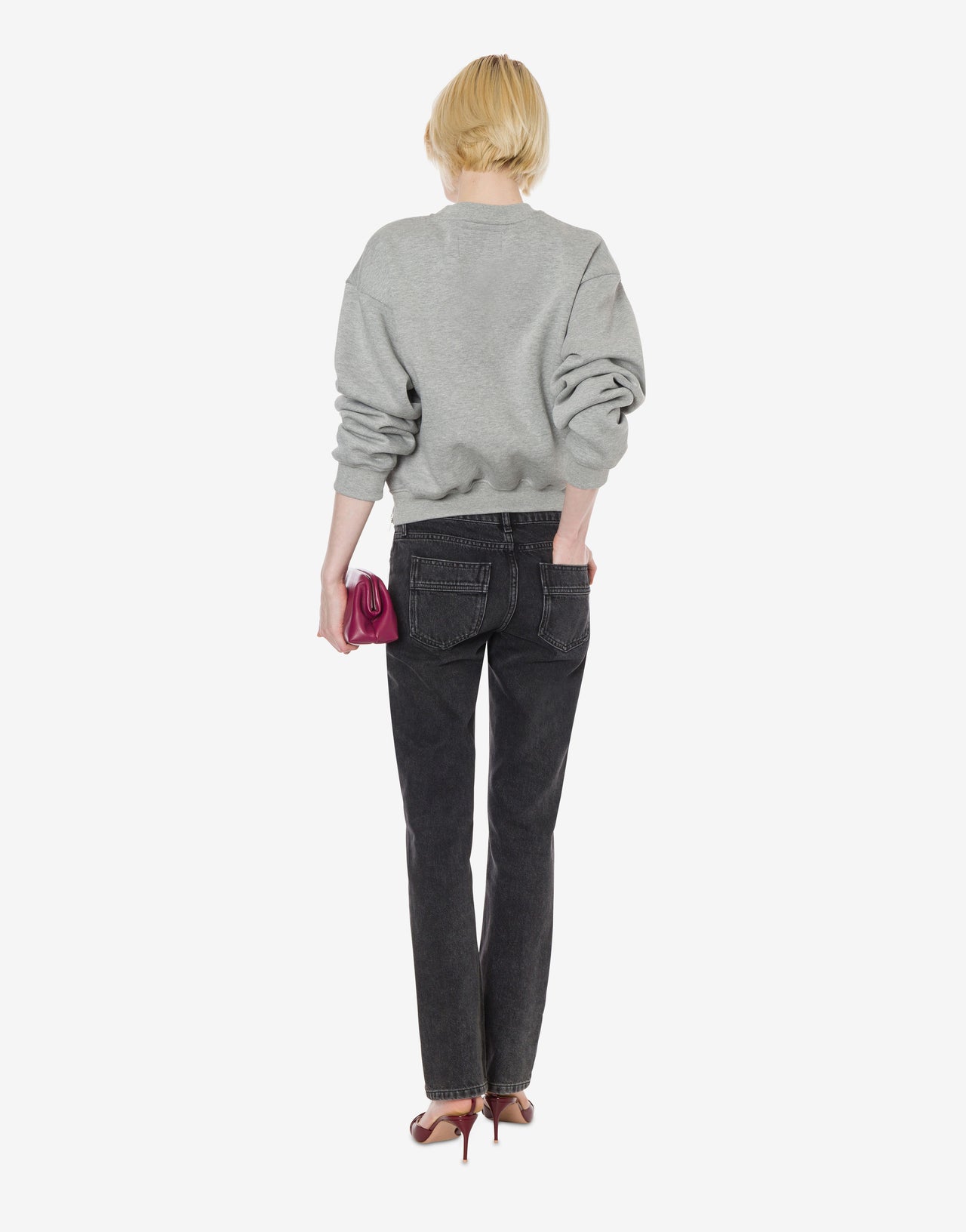 Brushed cotton sweatshirt with zip