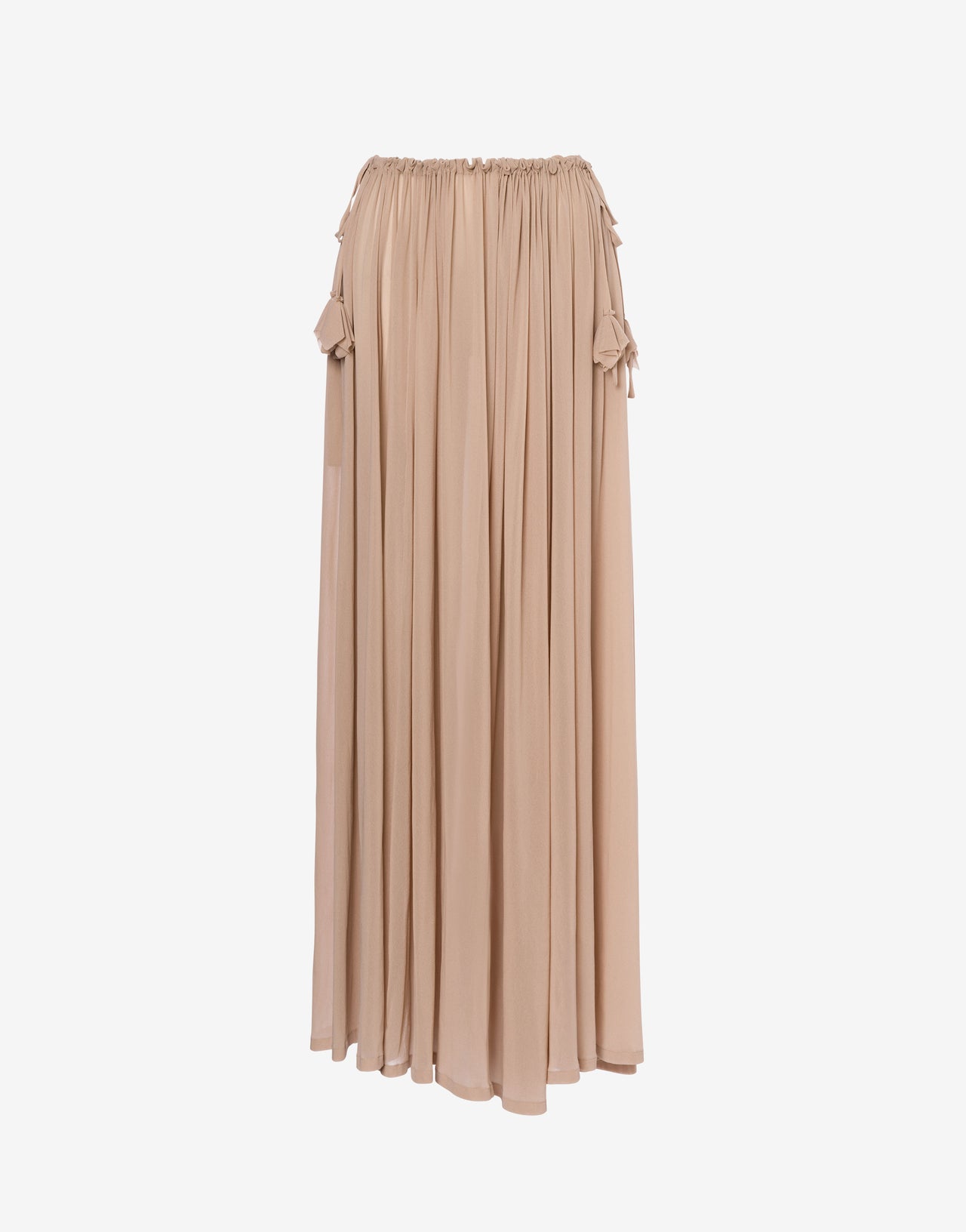 Stretch tulle long skirt