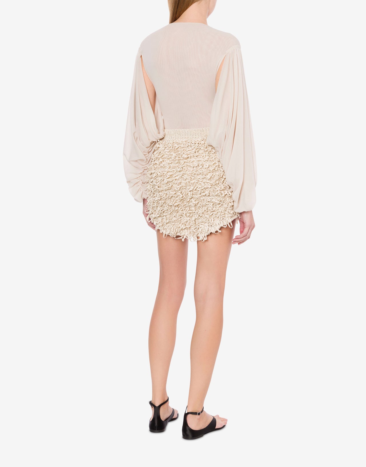 Suede webbing miniskirt