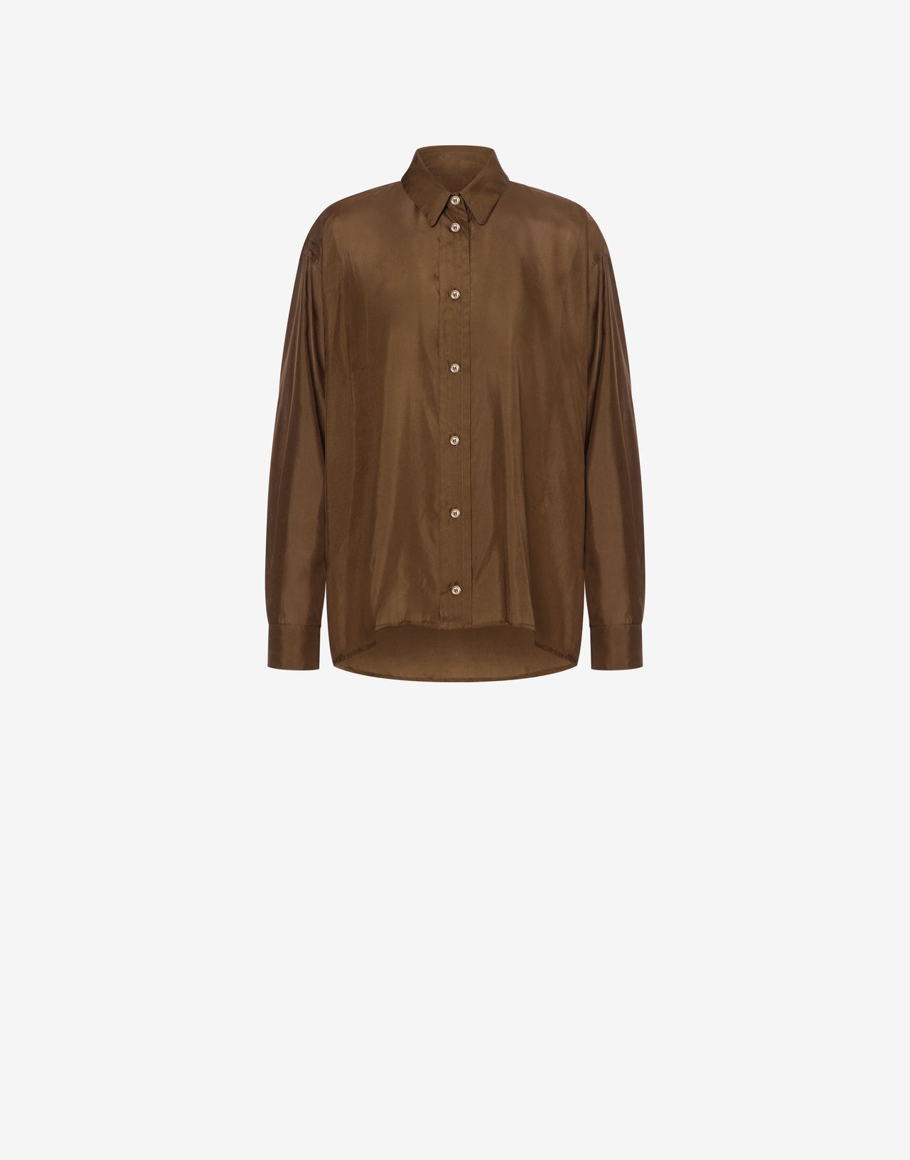 Washed habotai silk shirt