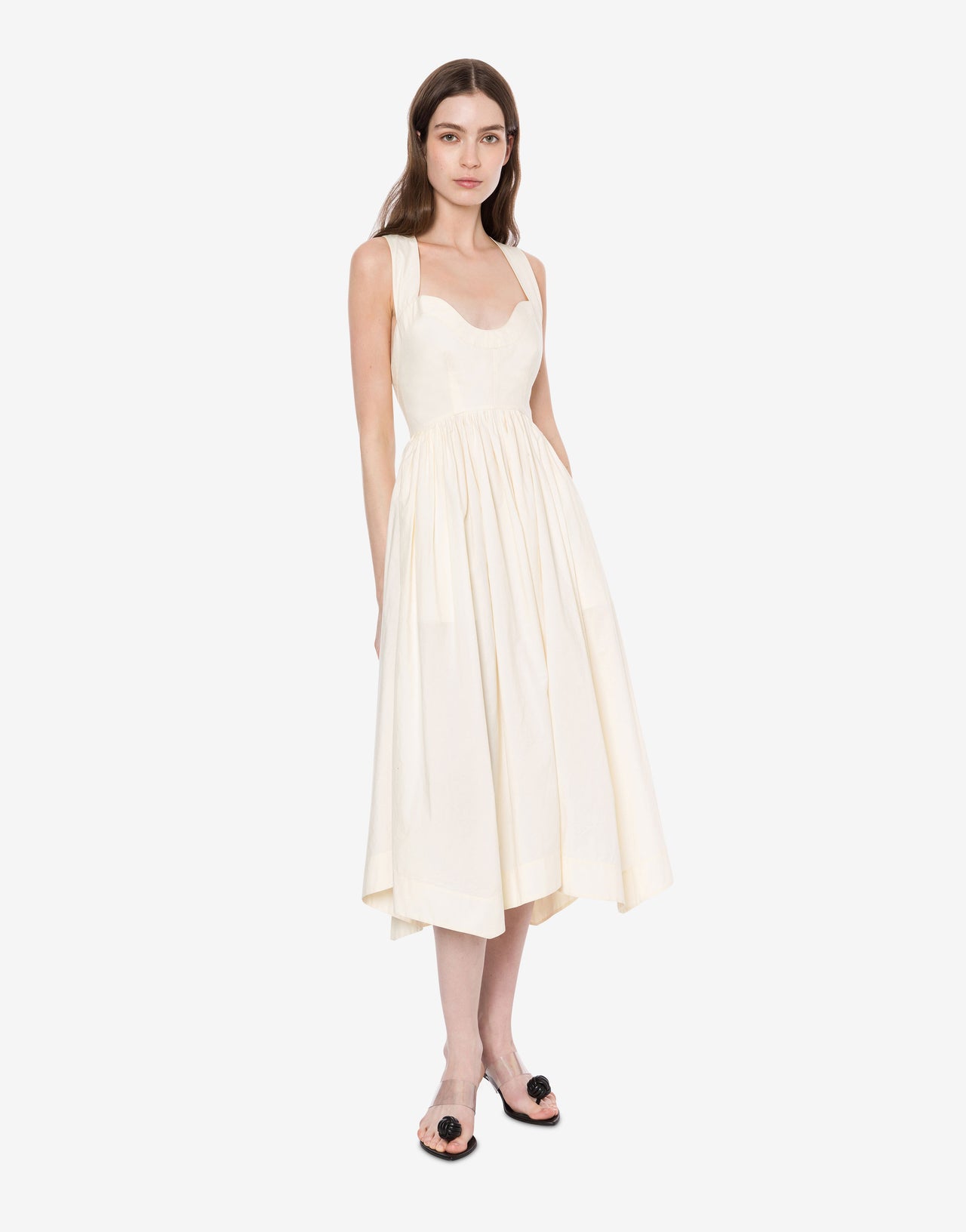 Poplin longuette dress