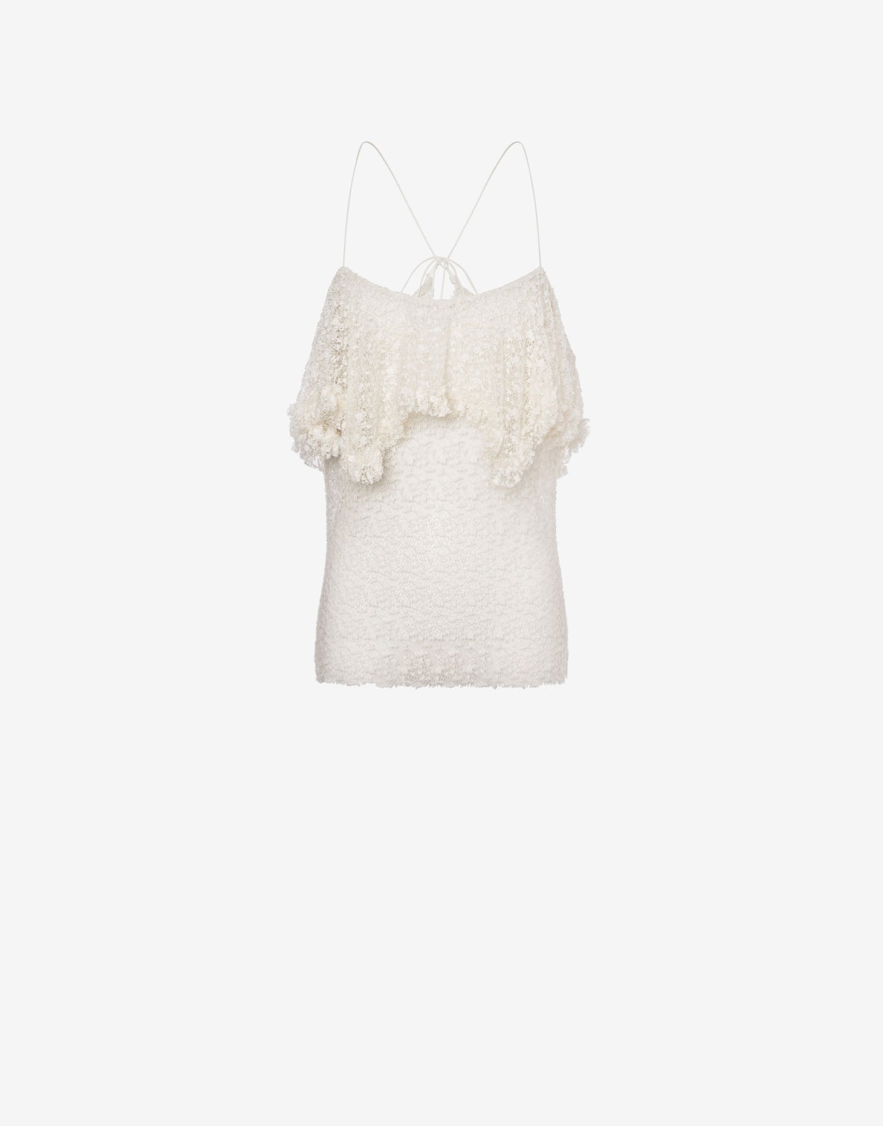 Lace top with ruffles