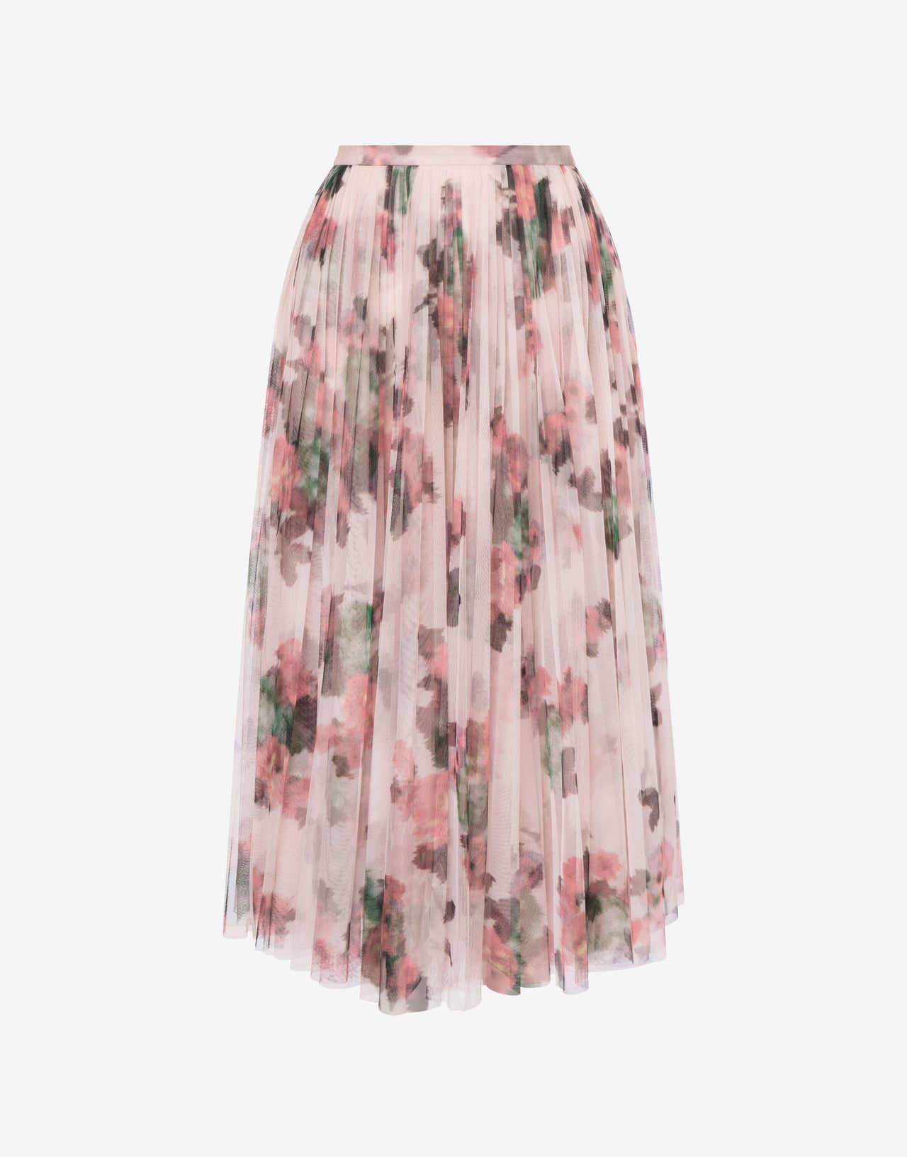 Skirt longuette in tulle with flower print