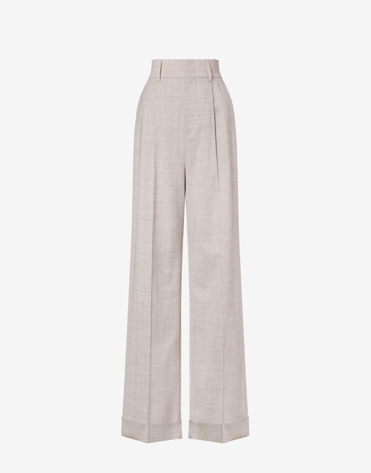 Wide wool-blend trousers tailored