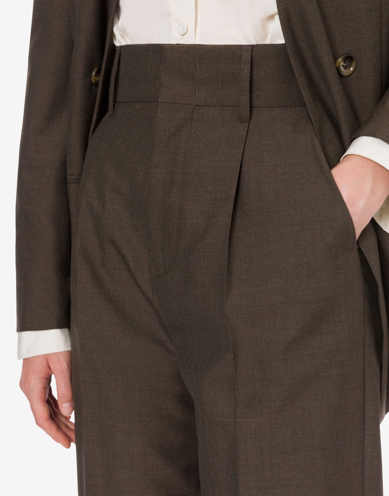 Wide trousers in cool wool blend