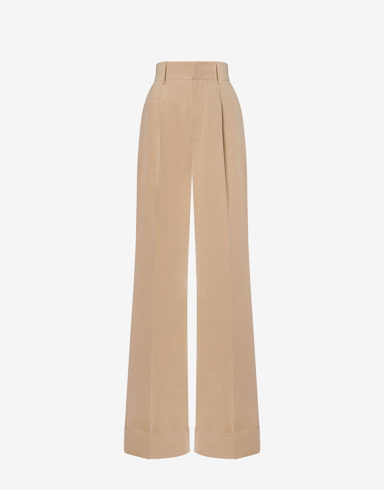 Wide trousers in technical cotton