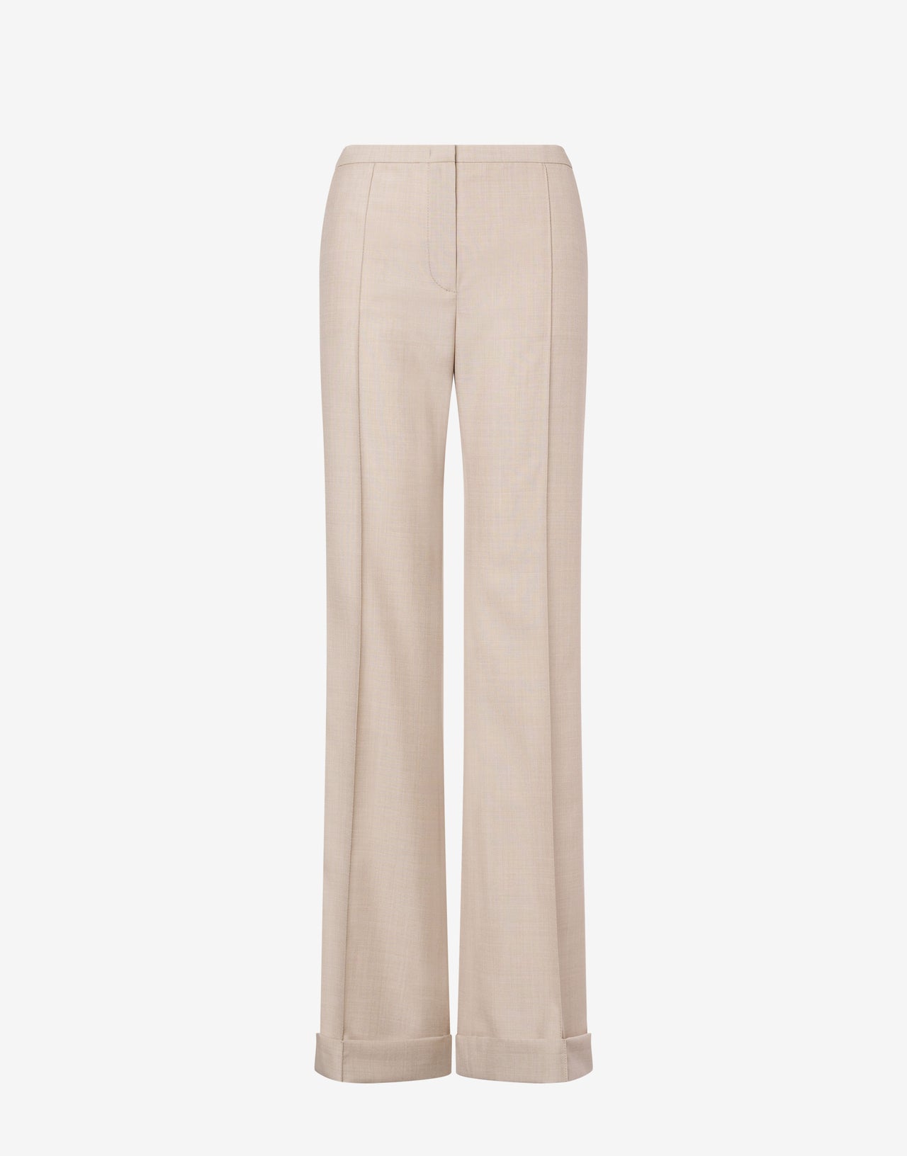 Low-waisted trousers in cool wool blend