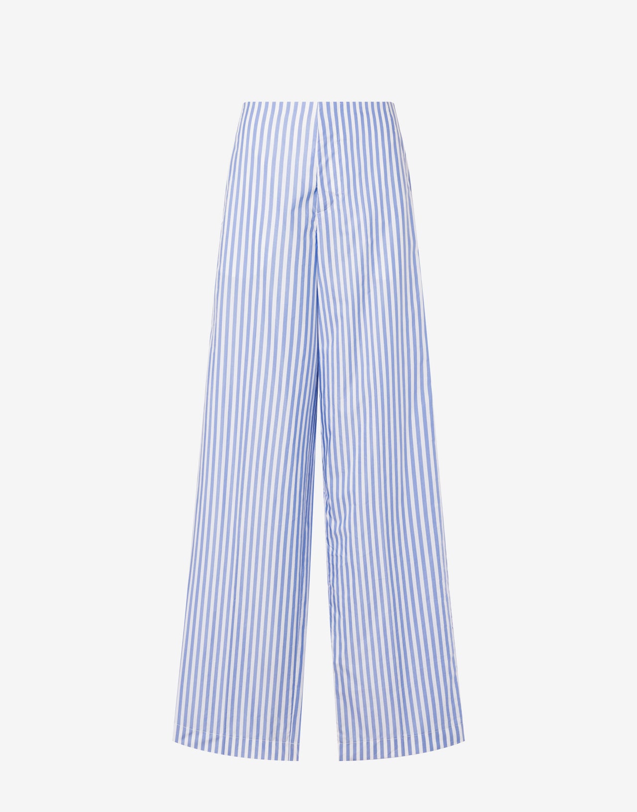 Wide trousers in striped cotton