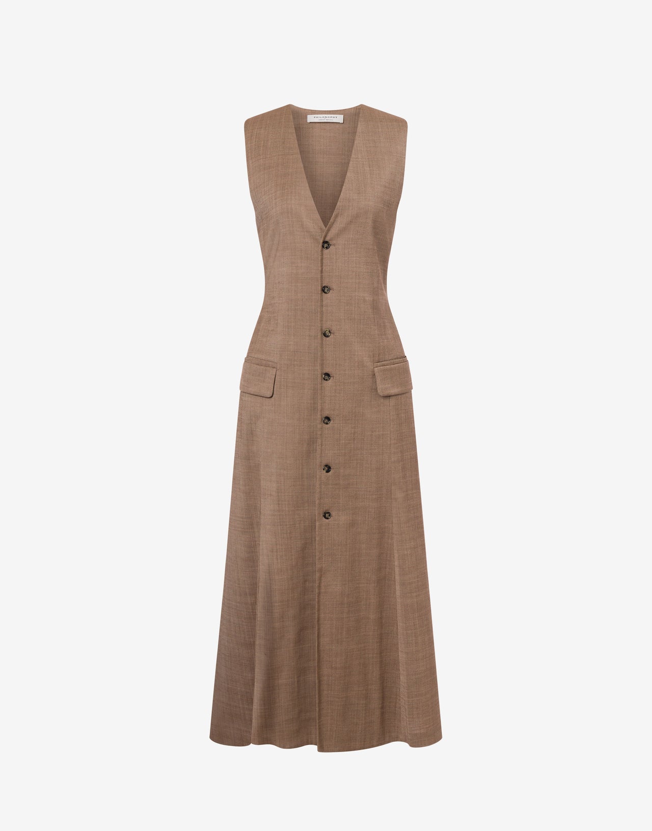 Dress chemisier in wool blend