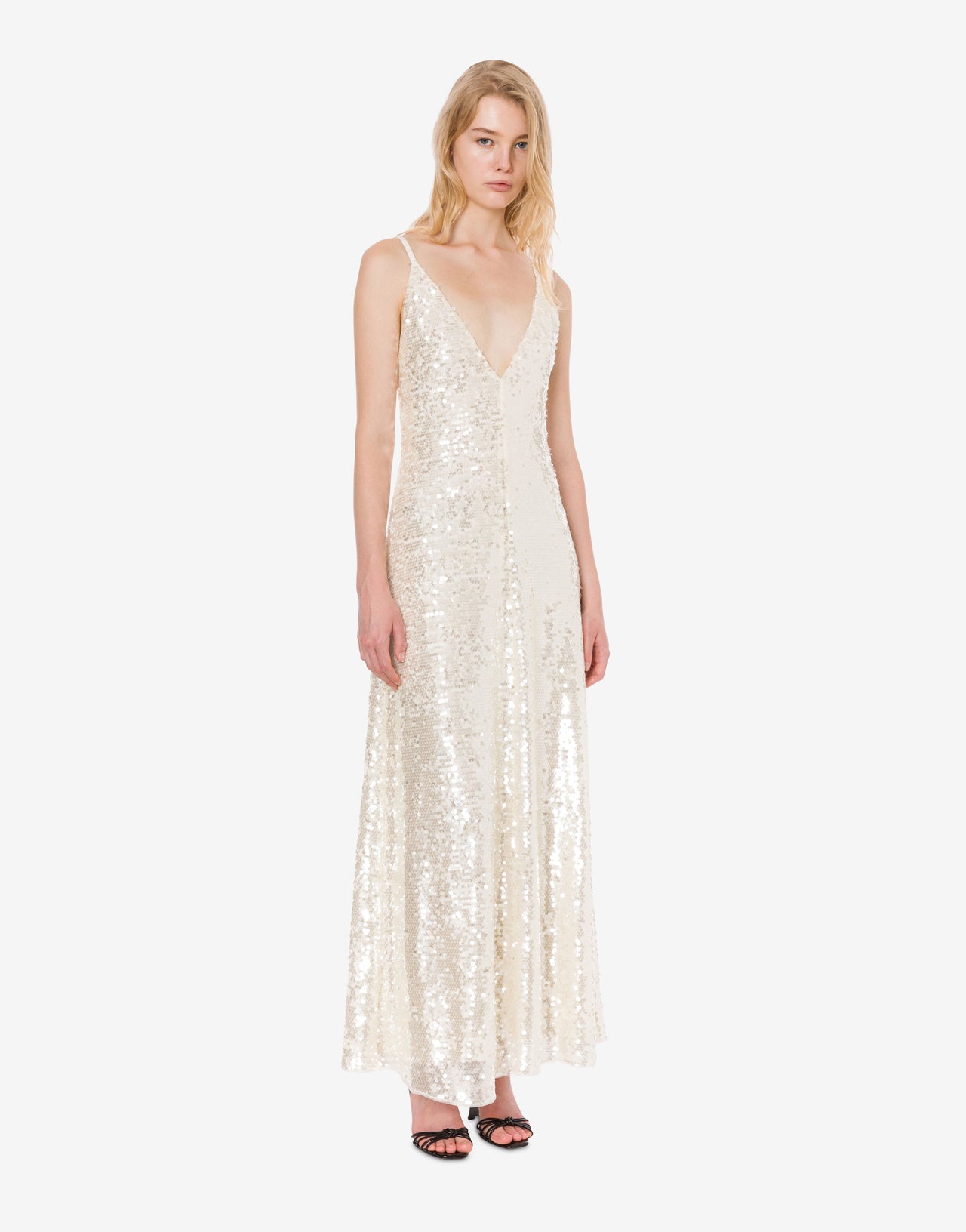 Robe longue en paillettes