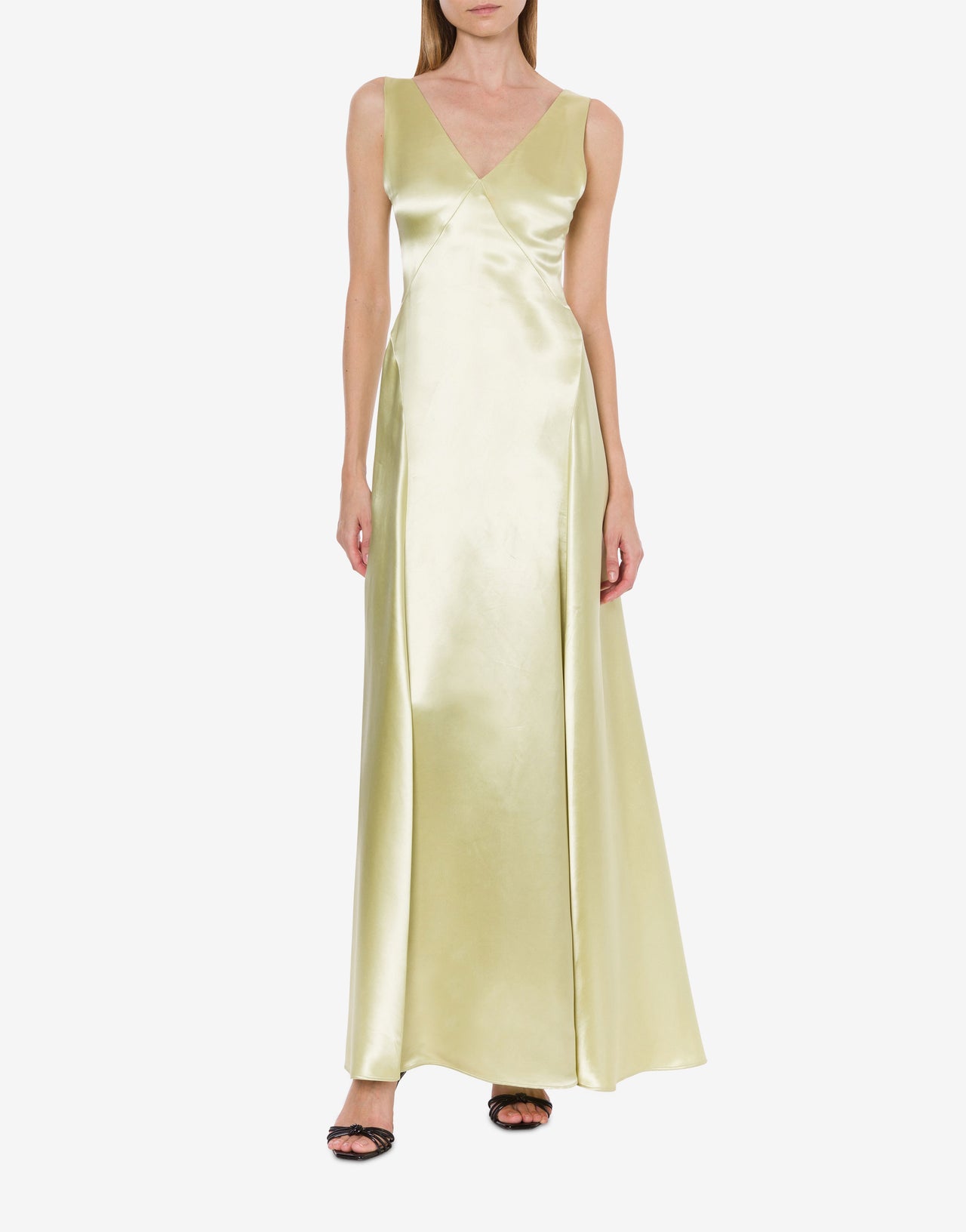 Long viscose satin dress