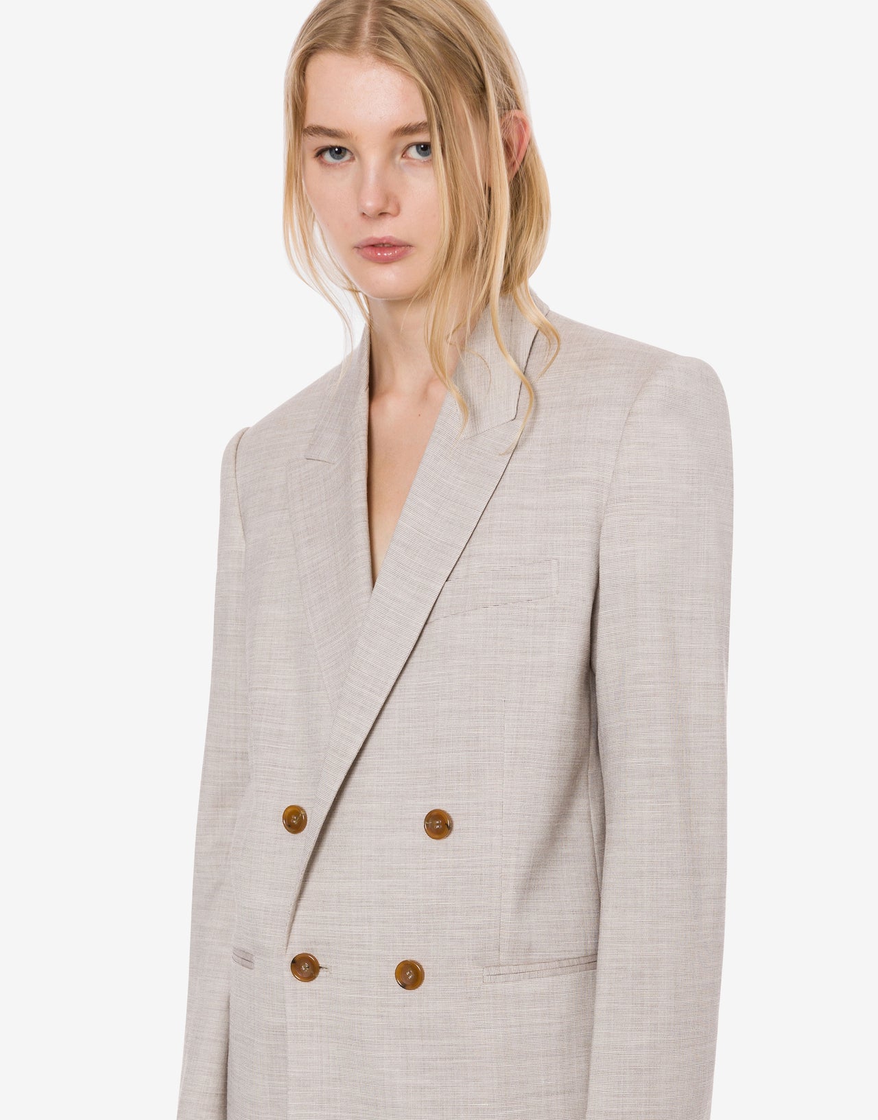 Veste en laine à double boutonnage tailored