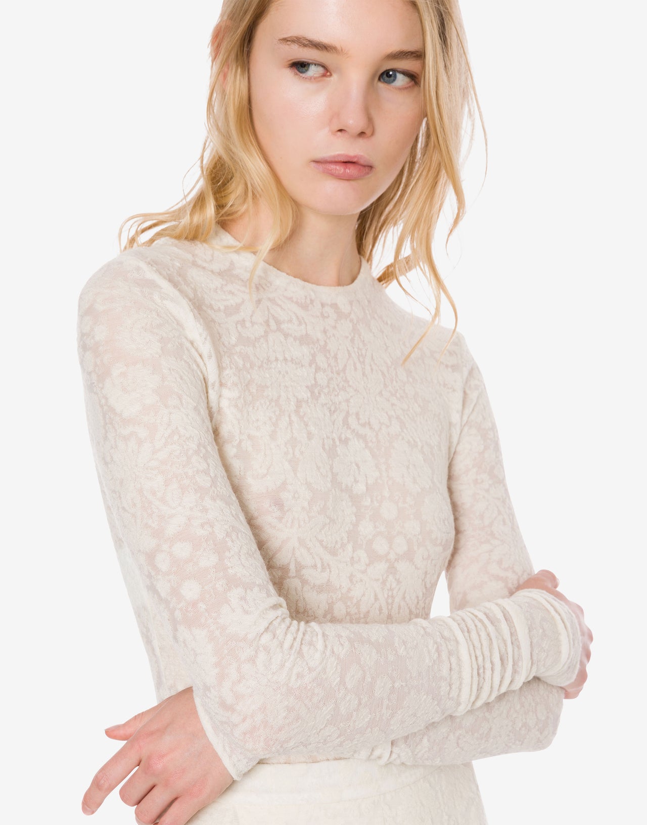 Knitwear at body in lace