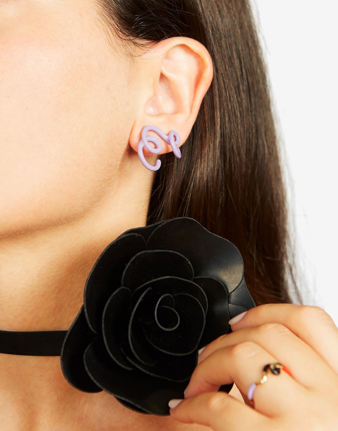 Boucles d'oreilles lavande 'Long Wave' Philosophy X Bea Bongiasca