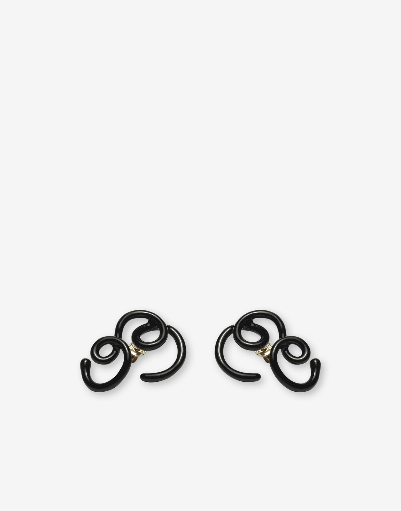 "Long Wave" Philosophy X Bea Bongiasca Black Earrings