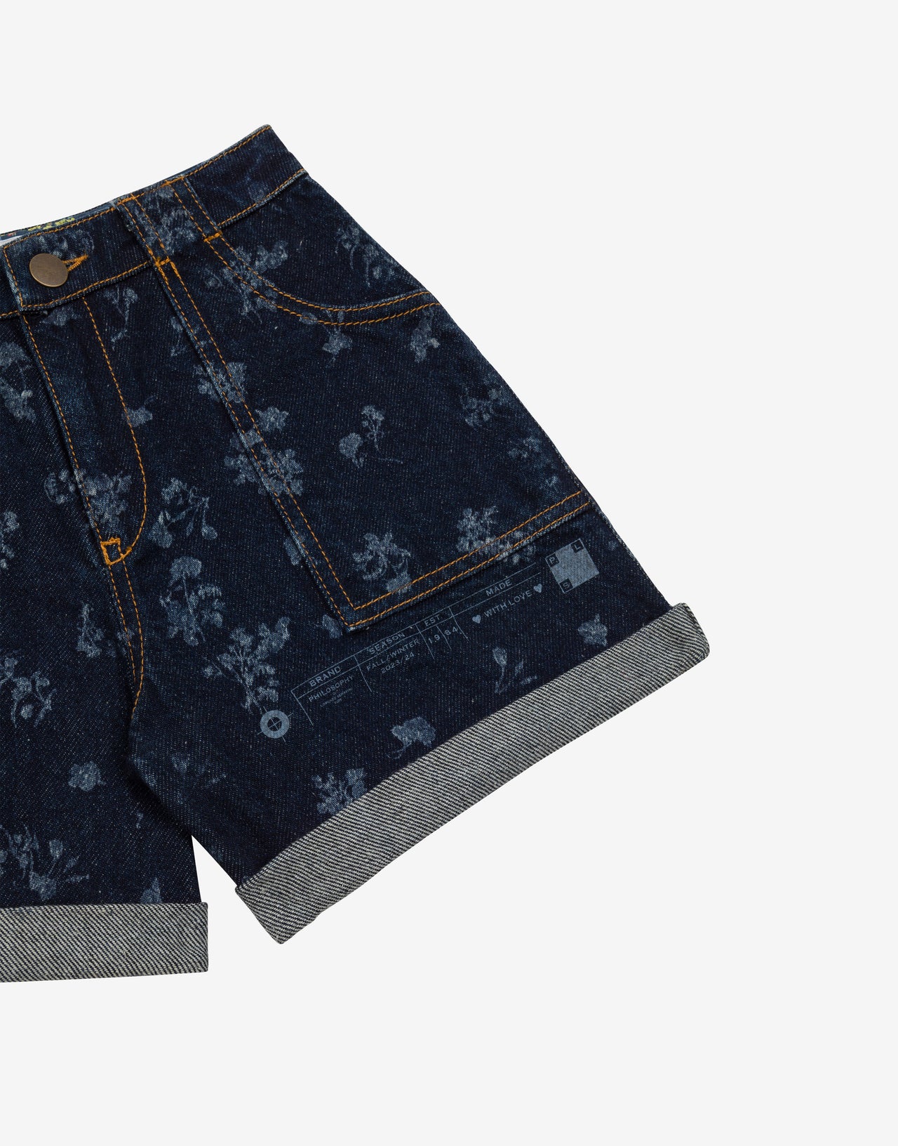 Short pour enfant en jean façon all-over Flowers