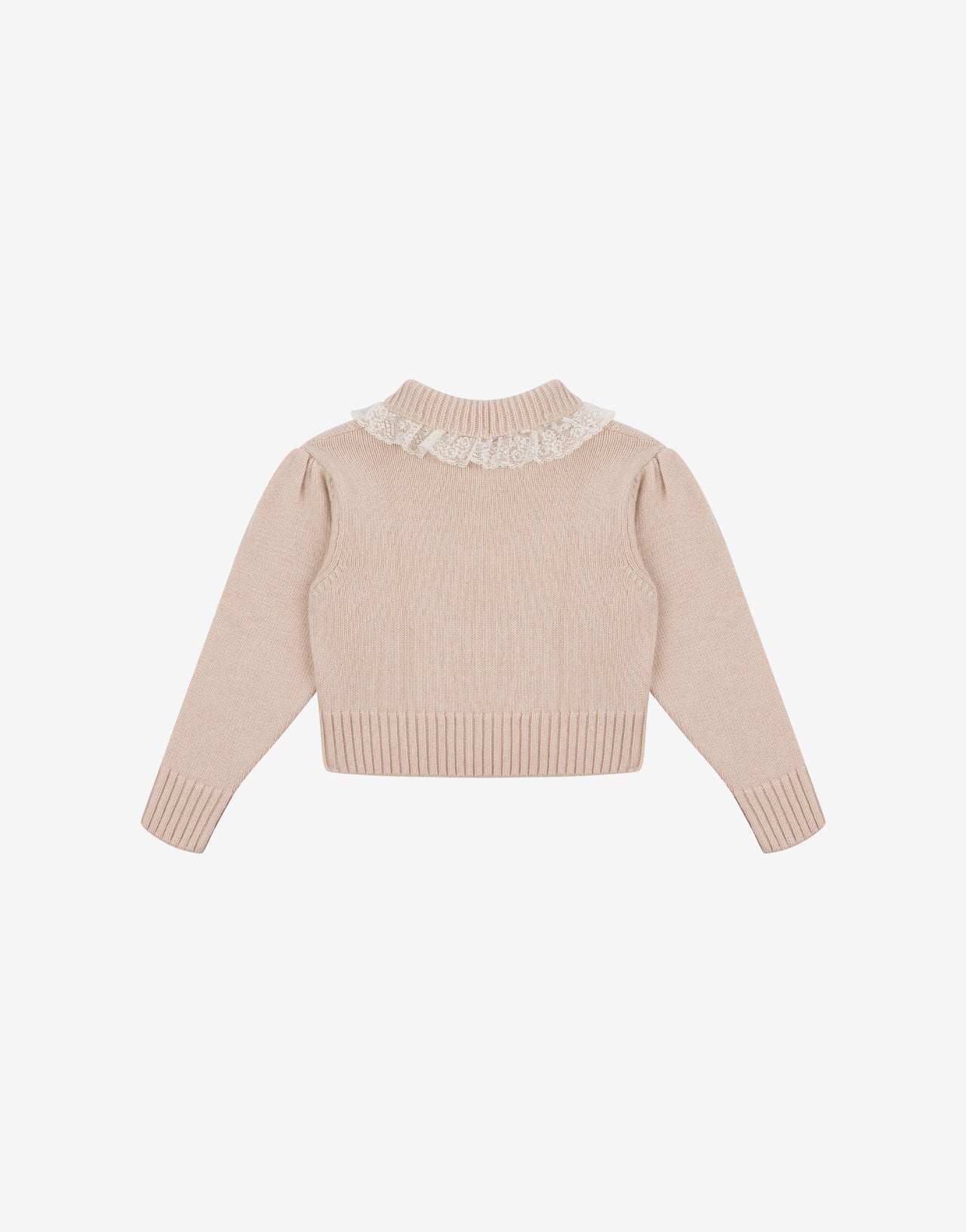 Pull pour enfant avec volants en dentelle 