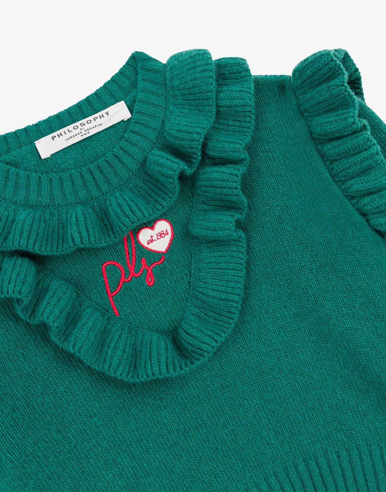 Kids' sweater with ruffles