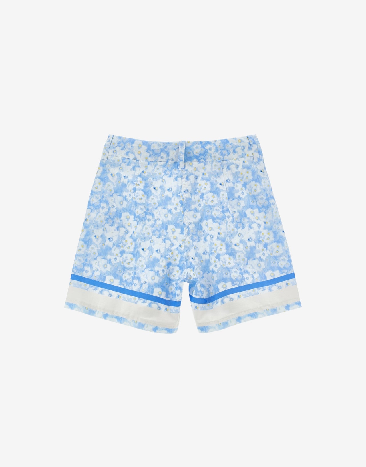 Kids cotton bermuda shorts with flower print