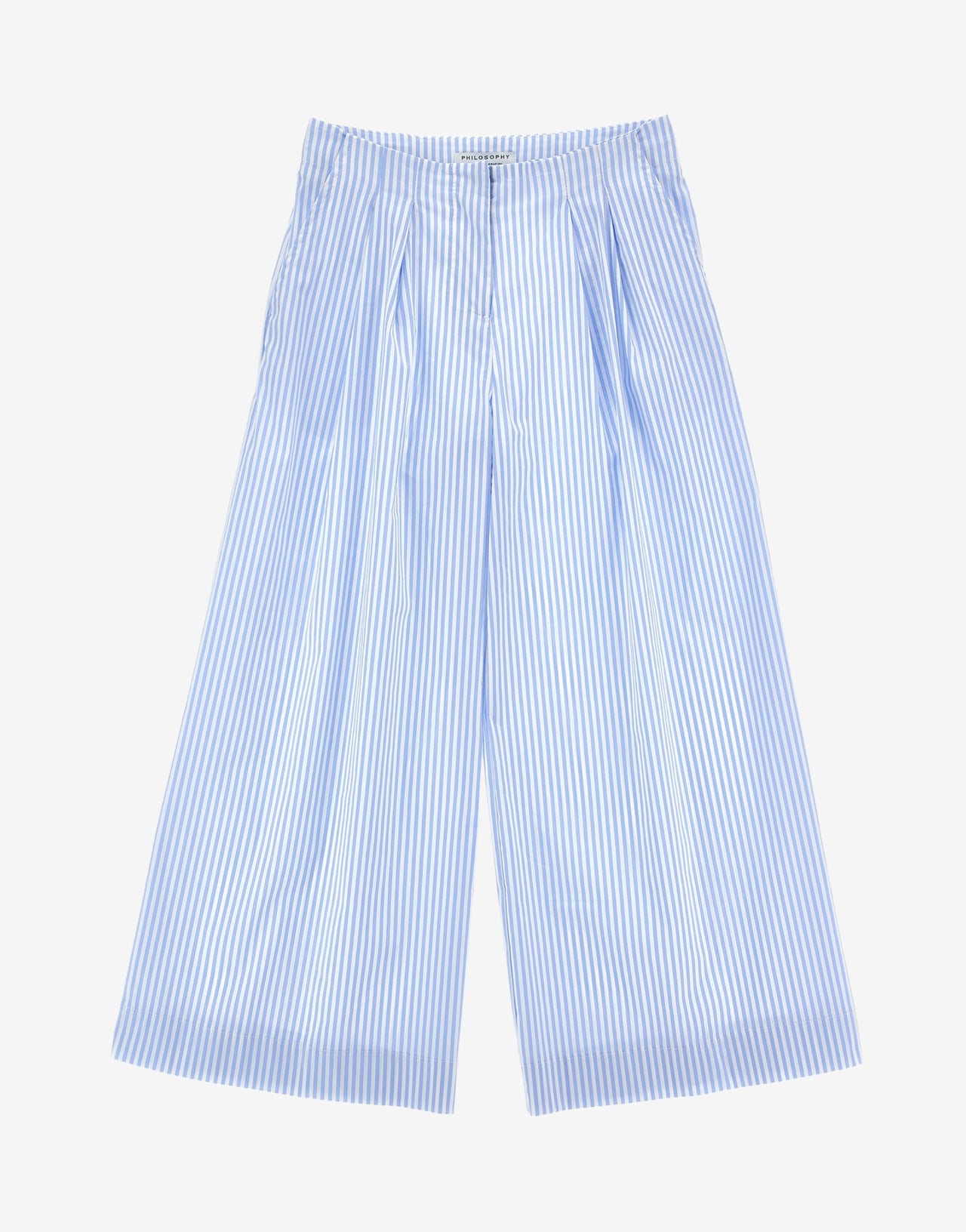 Kids striped cotton wide trousers