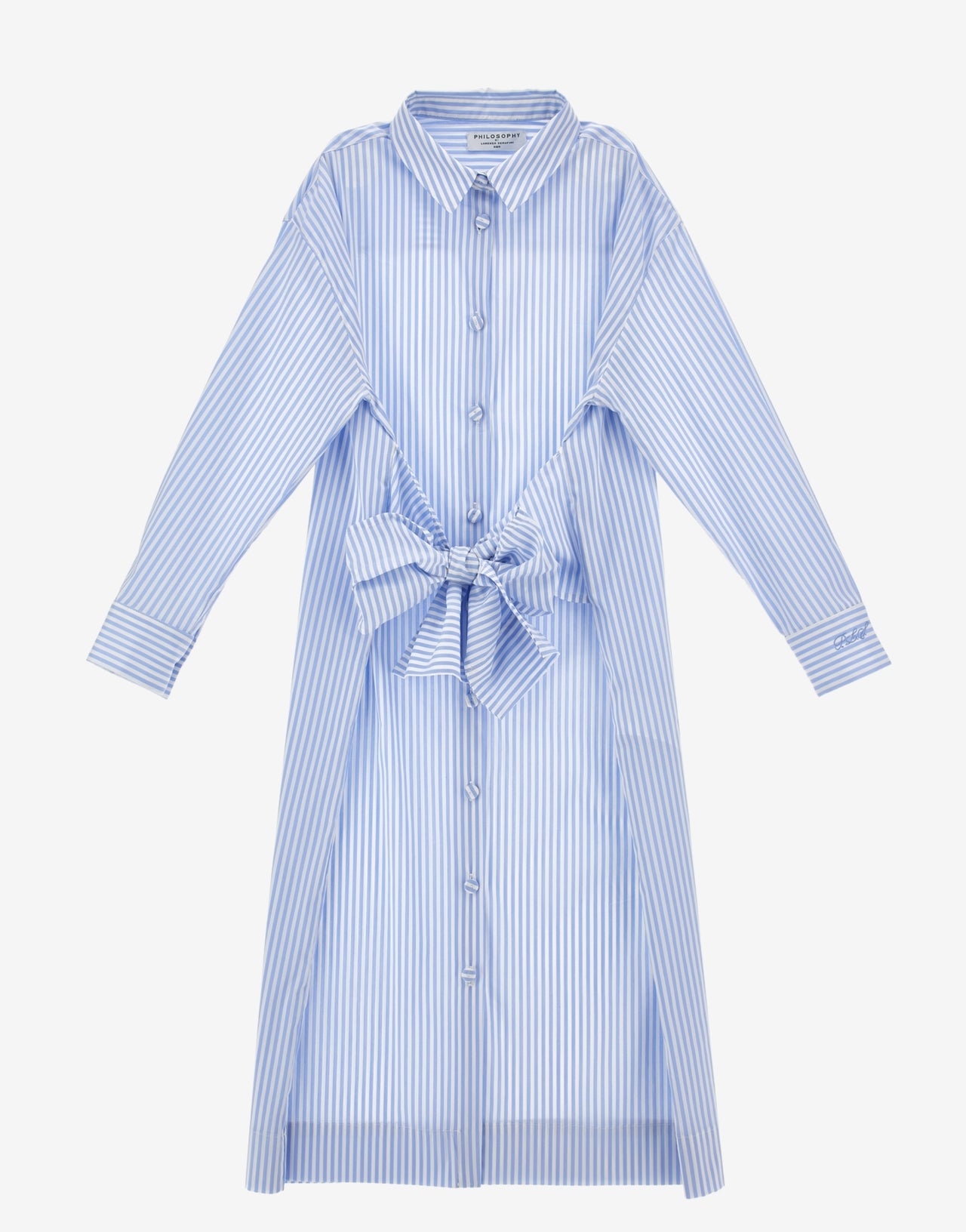 Kids striped cotton dress in shirt design