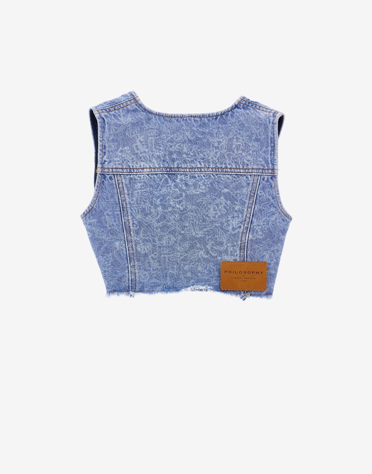 Crop-Weste aus Denim für Kinder
