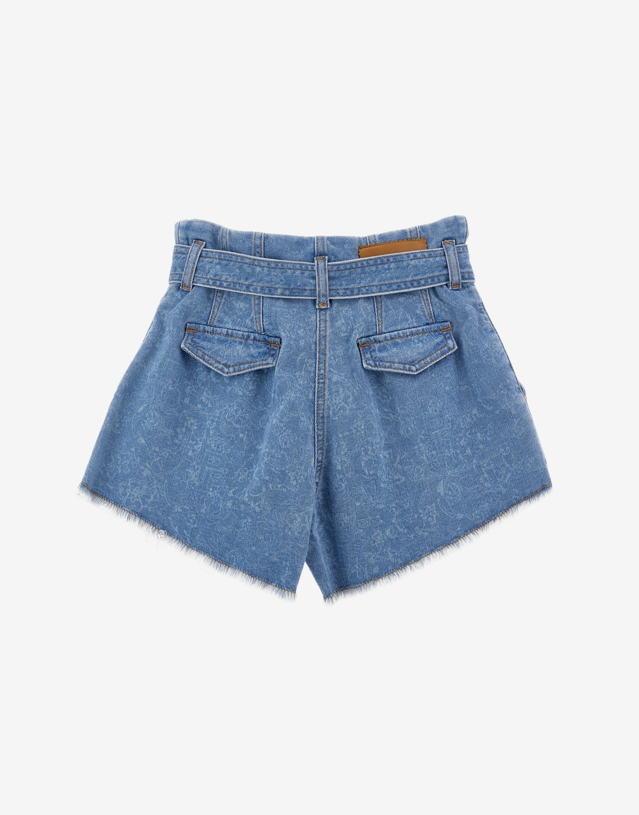 Kids denim bow shorts