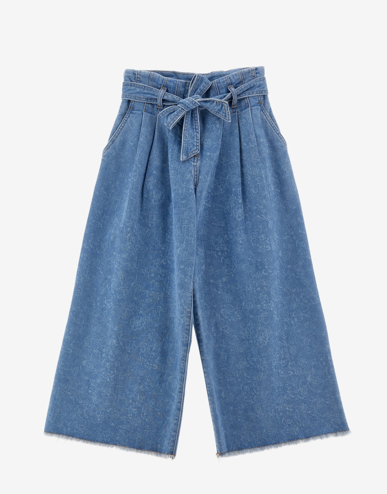 Hose mit Schleife und Schärpe aus Denim für Kinder 